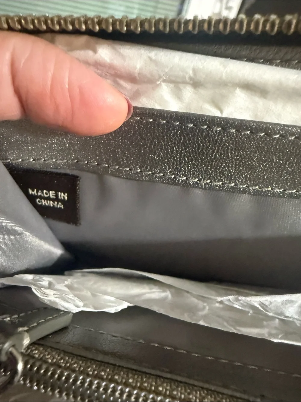 COACH Metallic Bronze Zip Around Wallet
